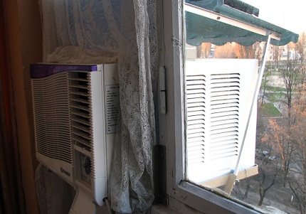Dispositif de visière sur le climatiseur