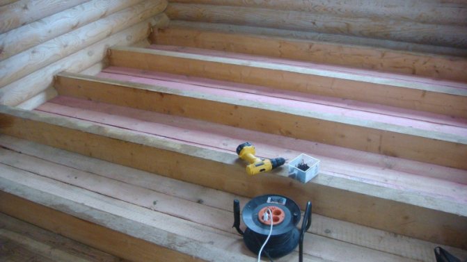 Isolation du sol avec de la laine minérale: technologie des appareils dans une maison en bois