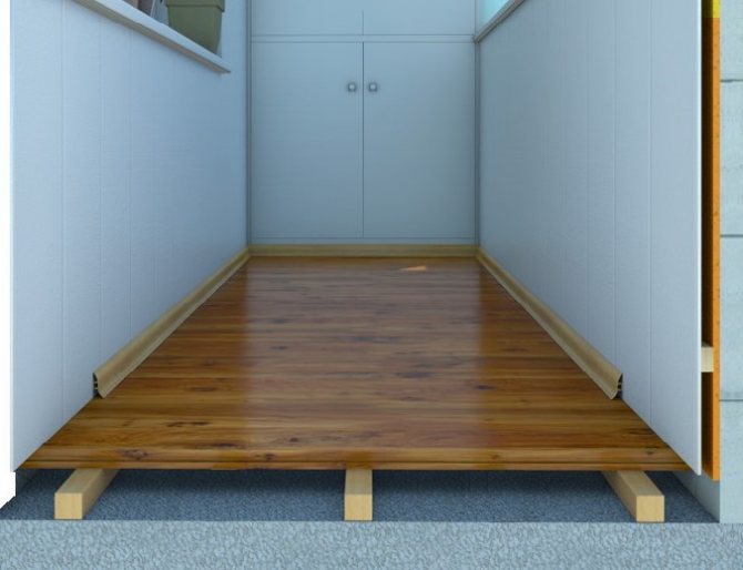 Dämmung des Bodens auf der Loggia