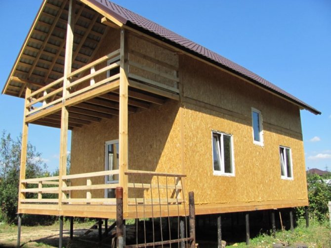 Bodendämmung in einem Rahmenhaus - Pfahlgründung