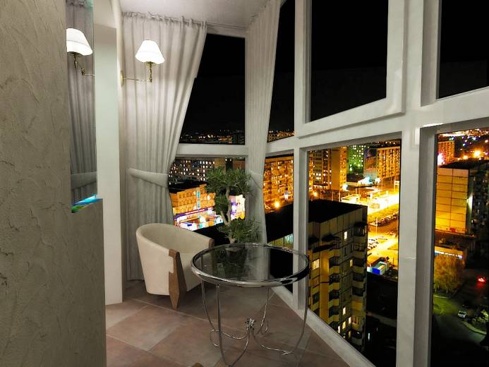 Magnifique vue depuis le balcon avec vitrail