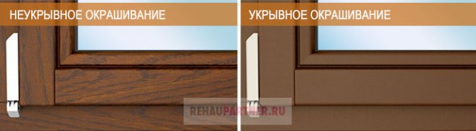 Types de teinture des fenêtres en bois