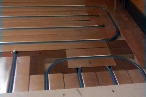 aquecimento de água com piso quente