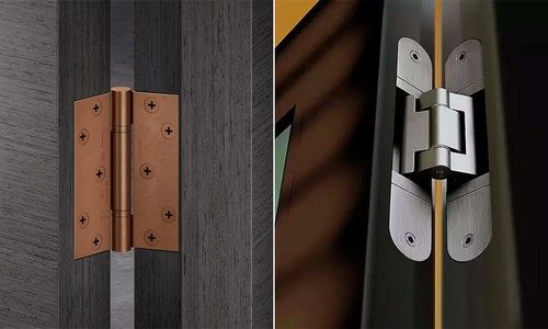 charnières de porte à mortaise
