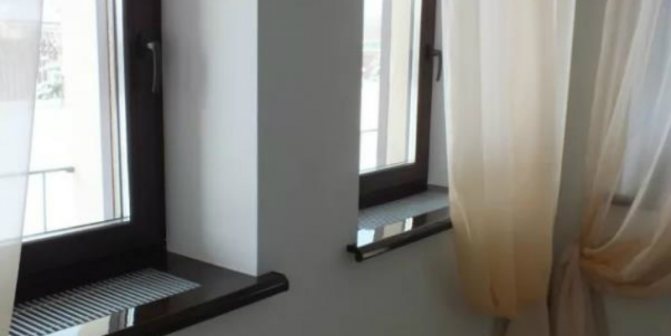 convecteur de chauffage intégré, appui de fenêtre, conception d'appartement