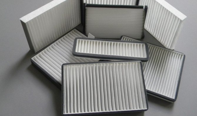 Sélection du filtre d'habitacle