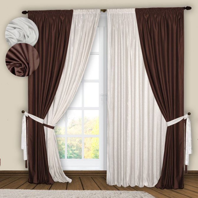 Le choix de la largeur du rideau en fonction du type de tissu - rideaux de densité moyenne