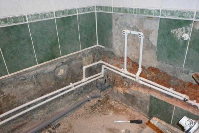 Geschlossene Methode zum Verstecken von Rohren in der Wand