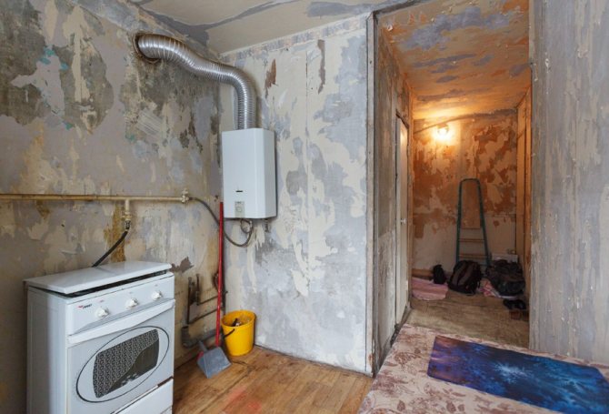 Remplacement des conduites de gaz dans un immeuble d'habitation lors de l'exécution