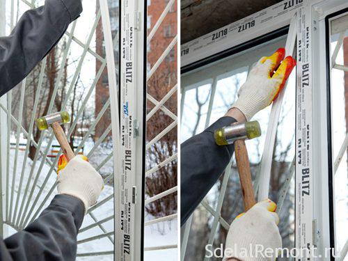 Remplacement d'un vitrage dans une fenêtre en plastique
